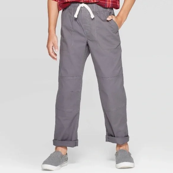 Cat & Jack straight reinforced knee, flexible drawstring, easy on easy off. - Picture 6 of 16